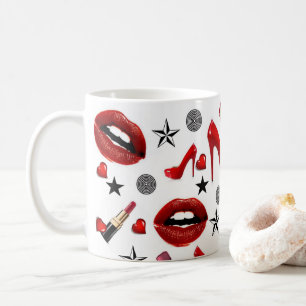 Lèvres rouge à lèvres talons Mug