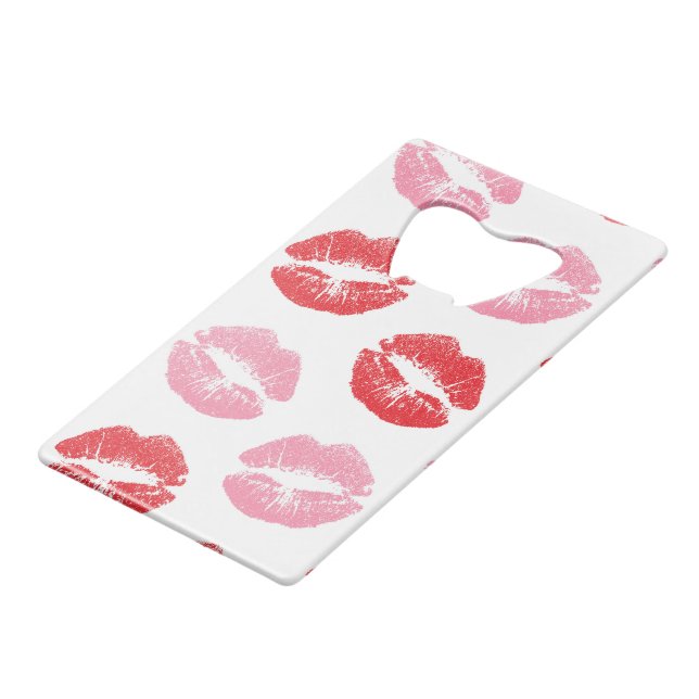Lèvres rouges et roses, motif de lèvres, rouge à l (Devant Angle)