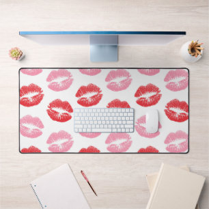 Lèvres rouges et roses, Motif des lèvres, bâton à 