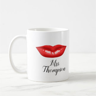 Lèvres rouges personnalisées Élégante Mug de café