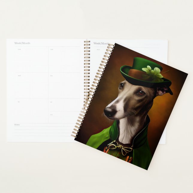 Lévrier en robe de la Saint-Patrick (Devant avec enveloppe)