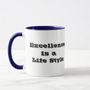 L'excellence est le style de vie Motivational Mug 