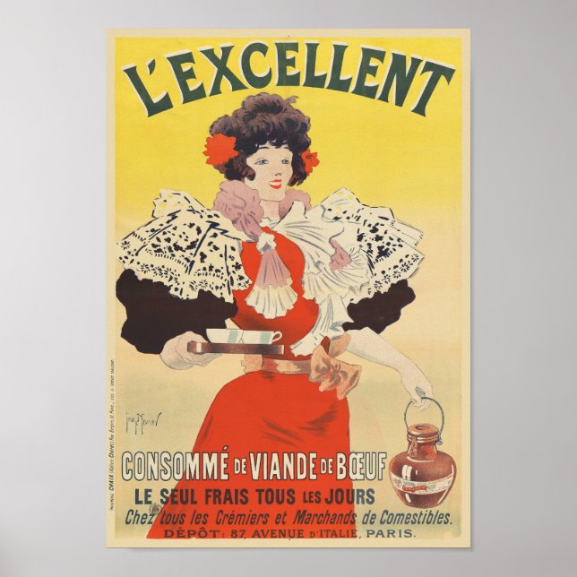 L'Excellent France Vintage 1895 Poster (Devant)