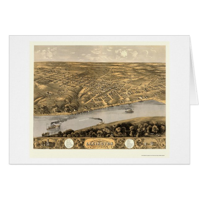 Lexington, carte panoramique de MOIS - 1869 (Devant horizontal)