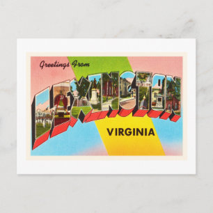 Lexington Virginia VA Vieux Vintage voyage Carte p