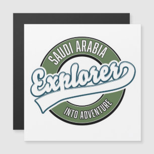 L'explorateur saoudien dans le logo aventure