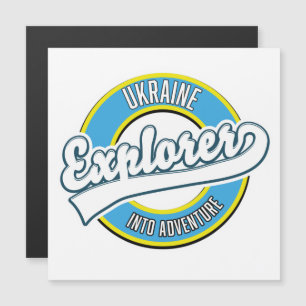 L'explorateur ukrainien dans le logo aventure.