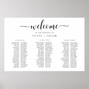 Leyton Minimal 3 Banquet Poster de table de banque