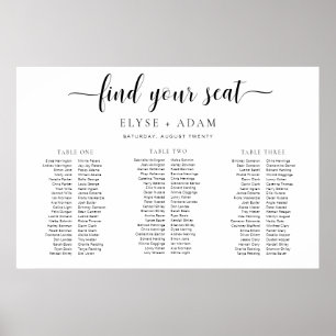 Leyton Minimal 3 Banquet Poster de table de banque