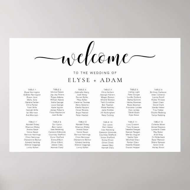 Leyton Modern Minimal 12 Poster de table (Devant)