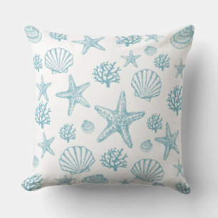 Lg Jetez Oreiller Turquoise Coquillage Starfish Pl