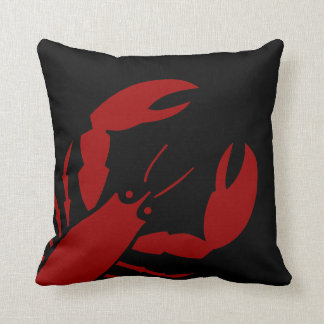 LG LOBSTER RED SUR coussin NOIR