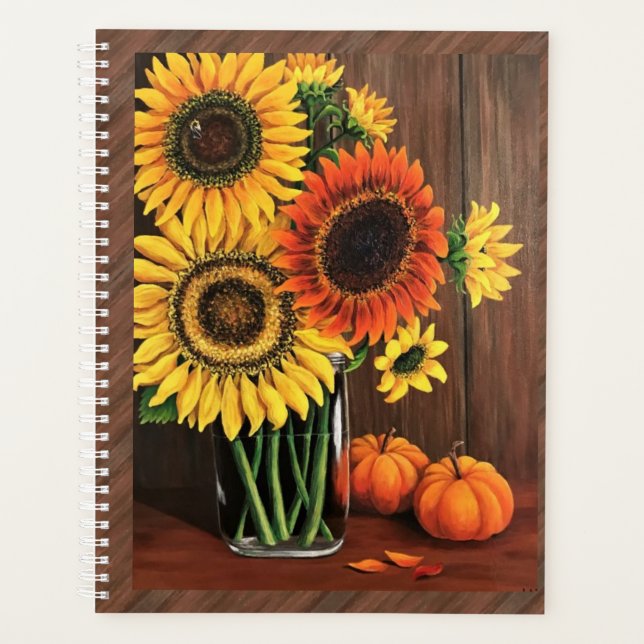 Lg Planner - Fleurs de soleil/Citrouilles (Devant)