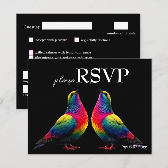 LGBT Avec menu – Doves of Promise (Devant / Derrière)
