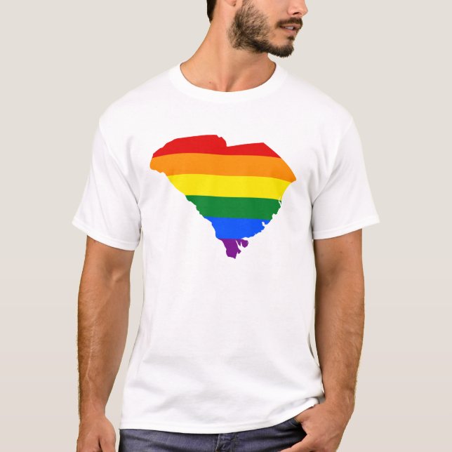 LGBT Caroline du Sud, drapeau américain T-Shirt (Devant)