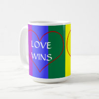 LGBT Colours LOVE WINS Coffee Mug