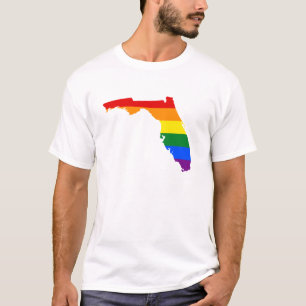 LGBT Florida, US drapeau de l'état carte T-Shirt