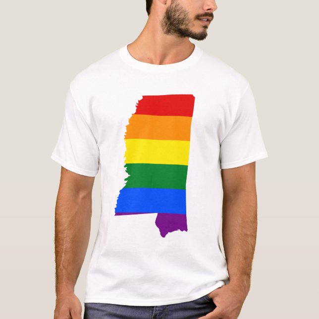 LGBT Mississippi, drapeau américain T-Shirt (Devant)