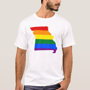 LGBT Missouri, US State flag map T-Shirt