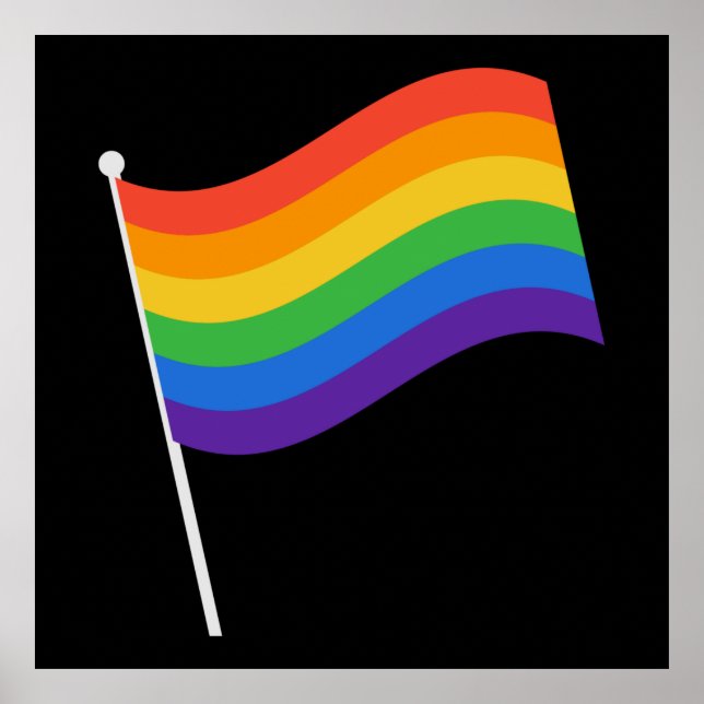 LGBT+pride. Affiche du drapeau arc en ciel (Devant)
