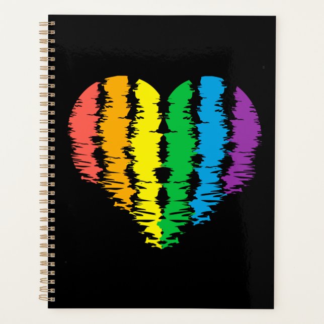 LGBT+pride. Arc-en-ciel du coeur. (Devant)
