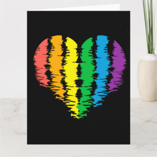 LGBT+pride. Arc-en-ciel du coeur. Carte