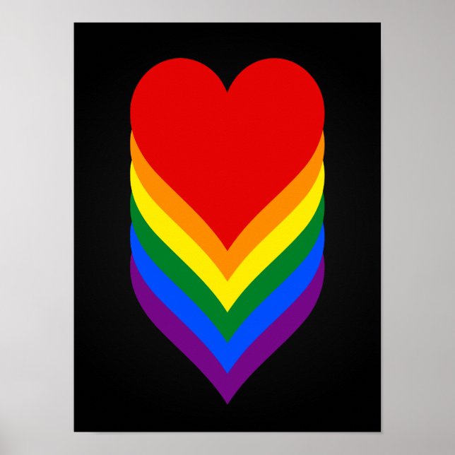 LGBT pride hearts poster (Devant)