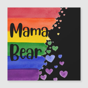 LGBT+pride. Maman ours. Amour arc-en-ciel.