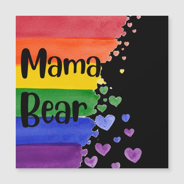 LGBT+pride. Maman ours. Amour arc-en-ciel. (Devant)