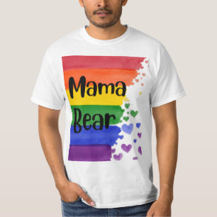 LGBT+pride. Maman ours. Amour arc-en-ciel. T-shirt