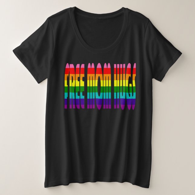 LGBT Rainbow LGBTQ Gay pride Free Mom Hugues (Design devant)