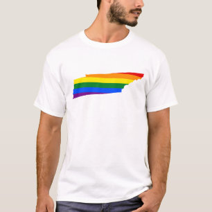 LGBT Tennessee, US flag map T-Shirt