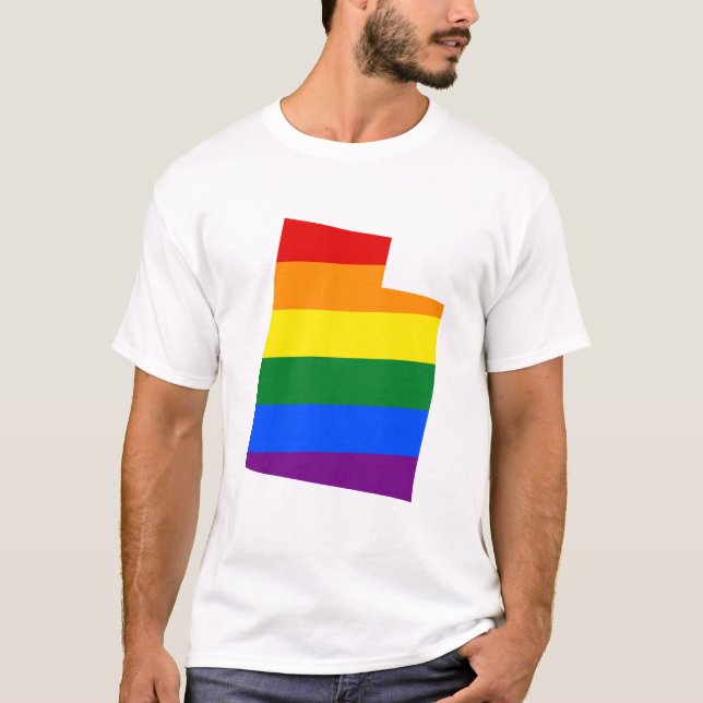 LGBT Utah, drapeau américain T-Shirt (Devant)
