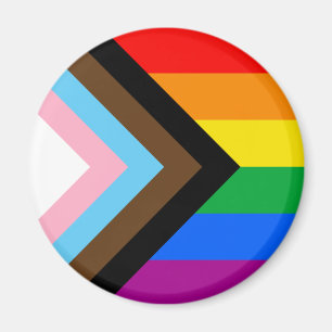 LGBTQ+ Aimant à drapeau de la fierté de progrès