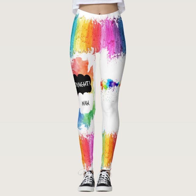 LGBTQ - Leggings de fierté - Peindre l'arc-en-ciel (Devant)