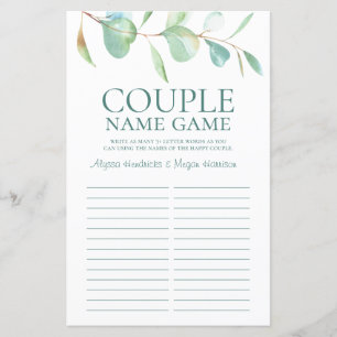 LGBTQ Nom du couple Jeu Eucalyptus