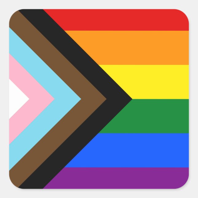 LGBTQ & Pride - Stickers de drapeau de progression (Devant)