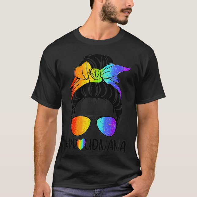 LGBTQ Proud Nana Tshirt Women Celebrate Pride day  (Devant)