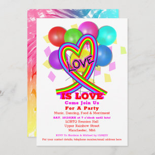  LGBTQ Rainbow Celebration Pride Party Invitation