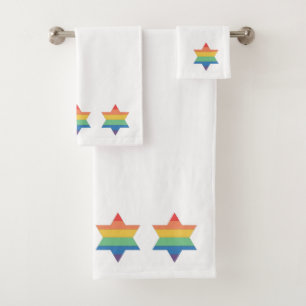 LGBTQ Rainbow Juive Star serviette