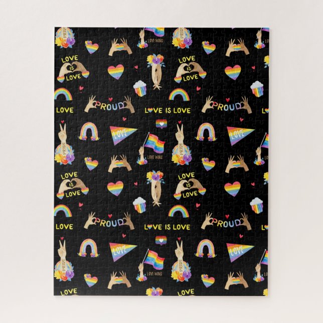 LGBTQ Rainbow Pride Motif Jigsaw Puzzle (Vertical)