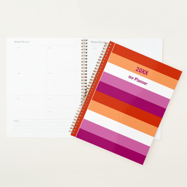 LGBTQ+ Stripes du drapeau lesbien pour la fierté - (Devant avec enveloppe)