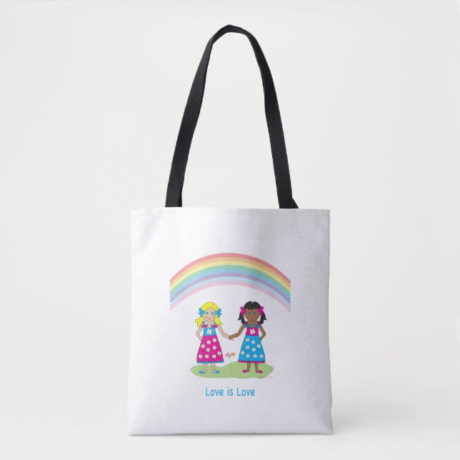 LGBTQIA LOVE is LOVE, Rainbow Flag Sac fourre-tout (Devant)