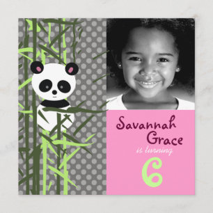 LGC  Panda Peek A Boo Pink Invitation