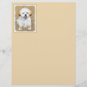Lhasa Apso Puppy Peinture - Cute Original Chien Ar