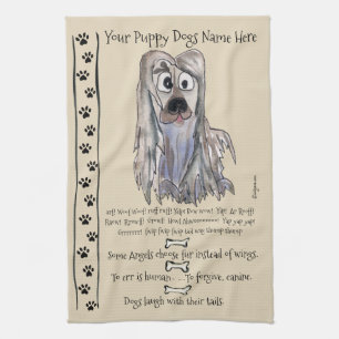 Lhassa Apso Dessin Chien Cite Serviette de cuisine