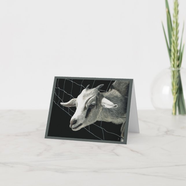 "L'herbe est toujours plus verte" - Carte de chèvr (Devant)