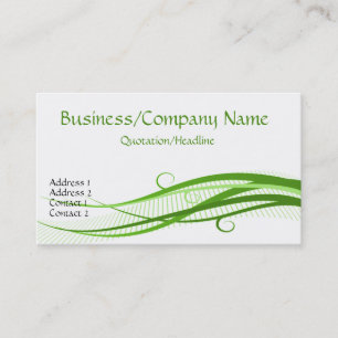 L'herbe verte ondule des cartes de visite
