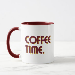 L'heure du café   Simple tasse à café minimaliste 