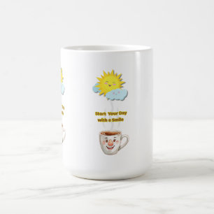 L'heure du café – Tasse souriante mignonne